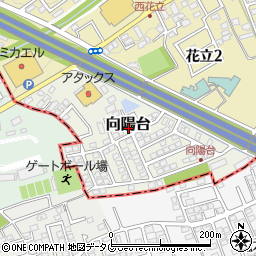 熊本県菊陽町（菊池郡）向陽台周辺の地図