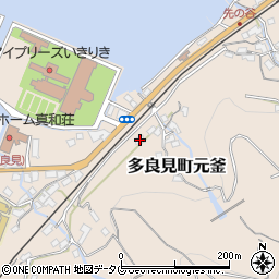 長崎県諫早市多良見町元釜16周辺の地図