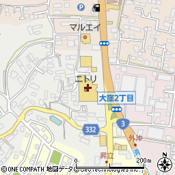 ニトリ熊本北店周辺の地図