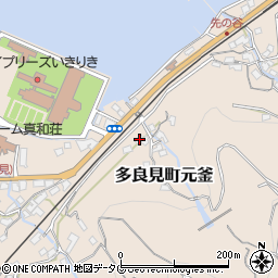 長崎県諫早市多良見町元釜17周辺の地図