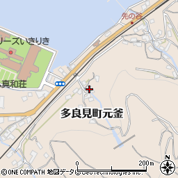 長崎県諫早市多良見町元釜80周辺の地図