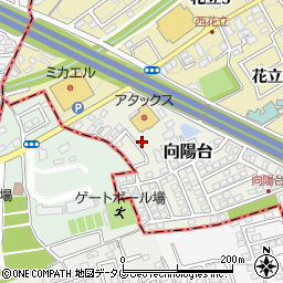 向陽台北公園周辺の地図