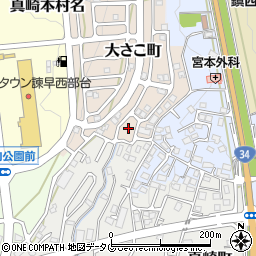 長崎県諫早市大さこ町16周辺の地図