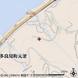 長崎県諫早市多良見町元釜118周辺の地図