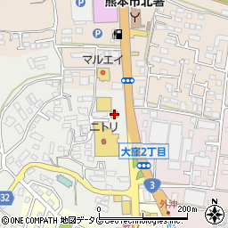 ローソン熊本下硯川店周辺の地図