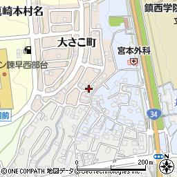 長崎県諫早市大さこ町22周辺の地図