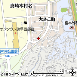 長崎県諫早市大さこ町14周辺の地図