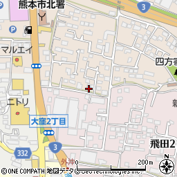 熊本県熊本市北区四方寄町498-4周辺の地図