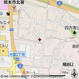 熊本県熊本市北区四方寄町496-1周辺の地図