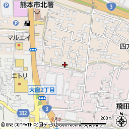 熊本県熊本市北区四方寄町498-1周辺の地図
