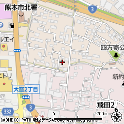 熊本県熊本市北区四方寄町496-2周辺の地図