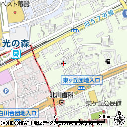 熊本県菊池郡菊陽町津久礼2172-12周辺の地図