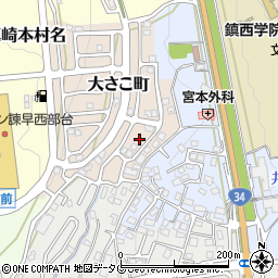 長崎県諫早市大さこ町21周辺の地図