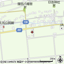 熊本県菊池郡菊陽町津久礼1818周辺の地図