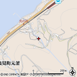 長崎県諫早市多良見町元釜124周辺の地図
