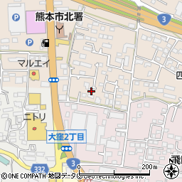 熊本県熊本市北区四方寄町500-2周辺の地図