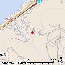 長崎県諫早市多良見町元釜416周辺の地図