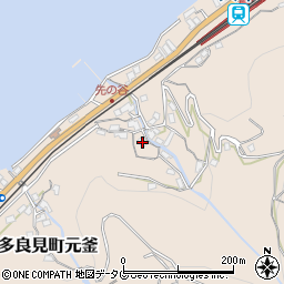 長崎県諫早市多良見町元釜116周辺の地図