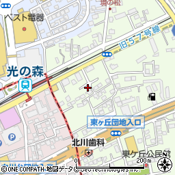 熊本県菊池郡菊陽町津久礼2179-16周辺の地図