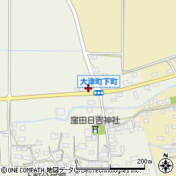 熊本県菊池郡大津町下町342周辺の地図