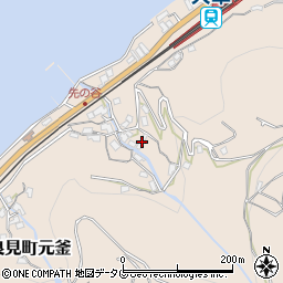 長崎県諫早市多良見町元釜136周辺の地図