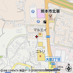 熊本県熊本市北区四方寄町1676周辺の地図