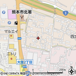 熊本県熊本市北区四方寄町500-4周辺の地図