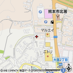 熊本県熊本市北区四方寄町1676-2周辺の地図