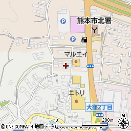 熊本県熊本市北区四方寄町1676-6周辺の地図