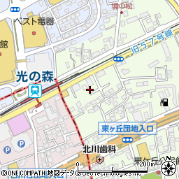 熊本県菊池郡菊陽町津久礼2179-10周辺の地図