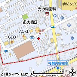ローソン熊本北郵便局前店周辺の地図