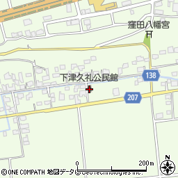 下津久礼公民館周辺の地図