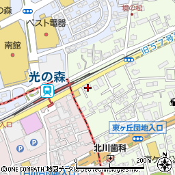 熊本県菊池郡菊陽町津久礼2178-2周辺の地図