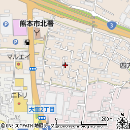熊本県熊本市北区四方寄町500周辺の地図