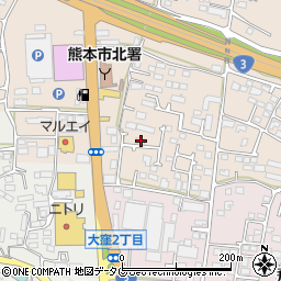 熊本県熊本市北区四方寄町509-2周辺の地図