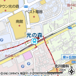 アークアベニュー光の森駅前周辺の地図