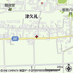 熊本県菊池郡菊陽町津久礼501-2周辺の地図