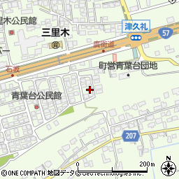 熊本県菊池郡菊陽町津久礼2387周辺の地図