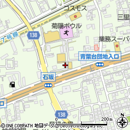 おぐらの唐揚　菊陽店周辺の地図