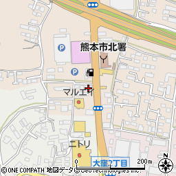 熊本県熊本市北区四方寄町1672-2周辺の地図