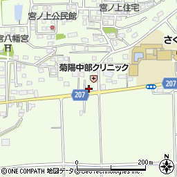熊本調剤薬局　津久礼店周辺の地図