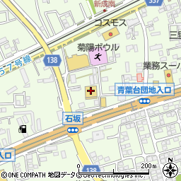 アップガレージライダース　熊本インター店周辺の地図