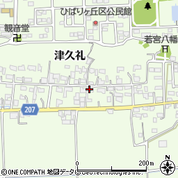 熊本県菊池郡菊陽町津久礼500周辺の地図