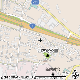 熊本県熊本市北区四方寄町447周辺の地図