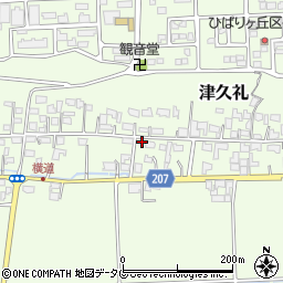 熊本県菊池郡菊陽町津久礼533-2周辺の地図