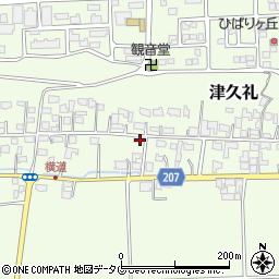 熊本県菊池郡菊陽町津久礼537-2周辺の地図