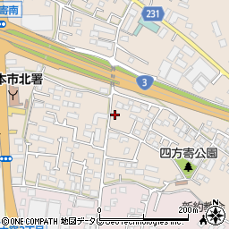 熊本県熊本市北区四方寄町443周辺の地図