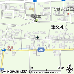 熊本県菊池郡菊陽町津久礼450-1周辺の地図