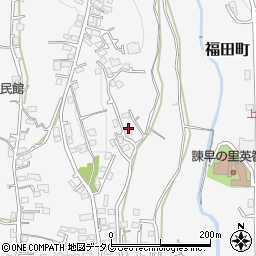 長崎県諫早市福田町周辺の地図