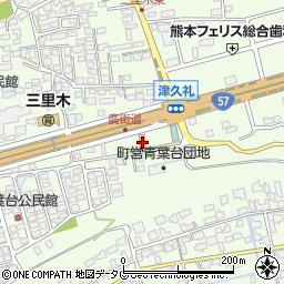 熊本県菊池郡菊陽町津久礼2381周辺の地図